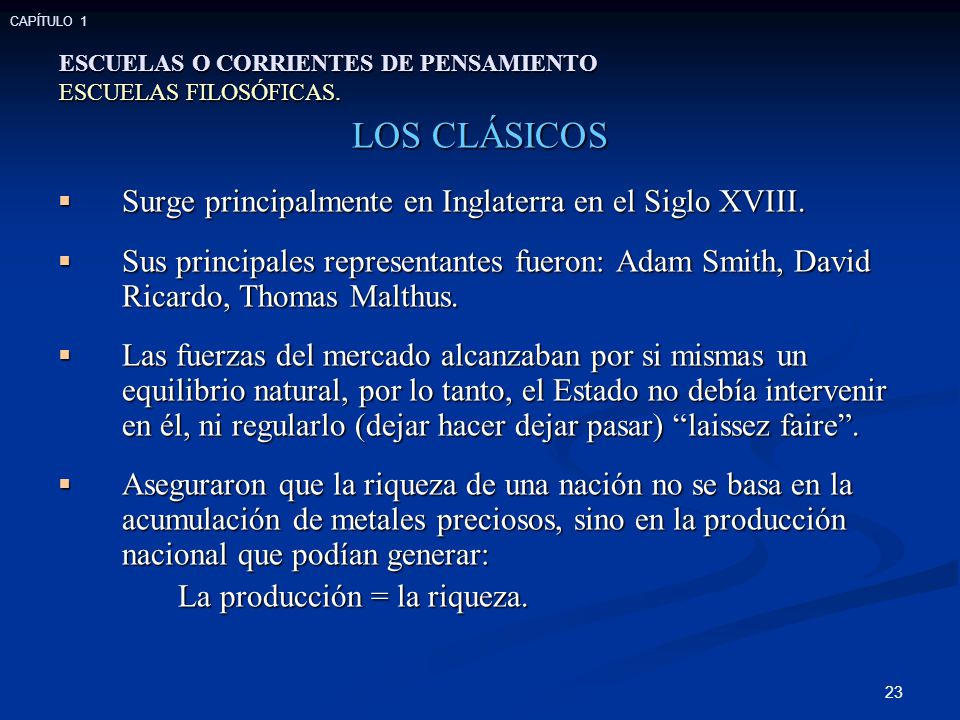 LOS CLÁSICOS Surge principalmente en Inglaterra en el Siglo XVIII.