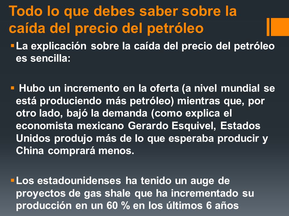 Todo lo que debes saber sobre la caída del precio del petróleo
