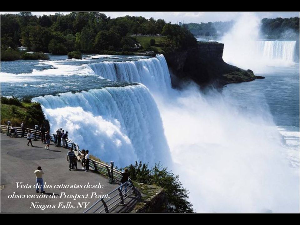 Vista de las cataratas desde observación de Prospect Point, Niagara Falls, NY