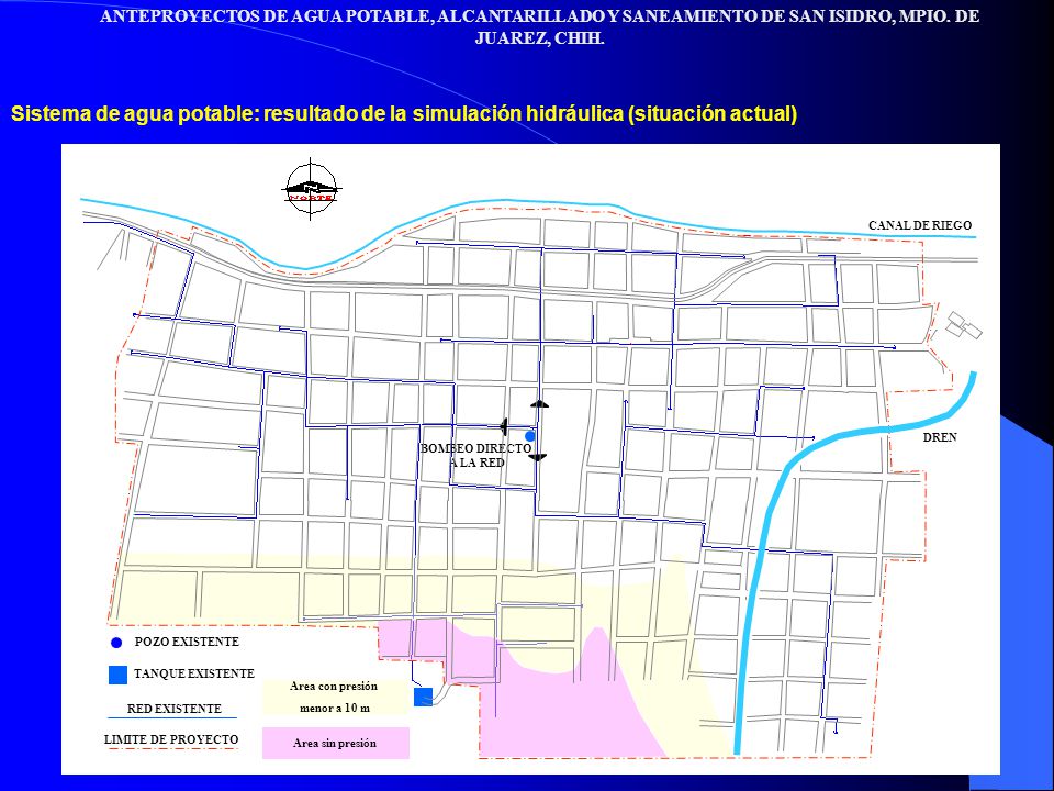 ANTEPROYECTOS DE AGUA POTABLE, ALCANTARILLADO Y SANEAMIENTO DE SAN ISIDRO, MPIO. DE JUAREZ, CHIH.