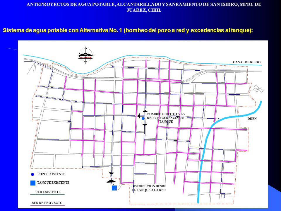 ANTEPROYECTOS DE AGUA POTABLE, ALCANTARILLADO Y SANEAMIENTO DE SAN ISIDRO, MPIO. DE JUAREZ, CHIH.