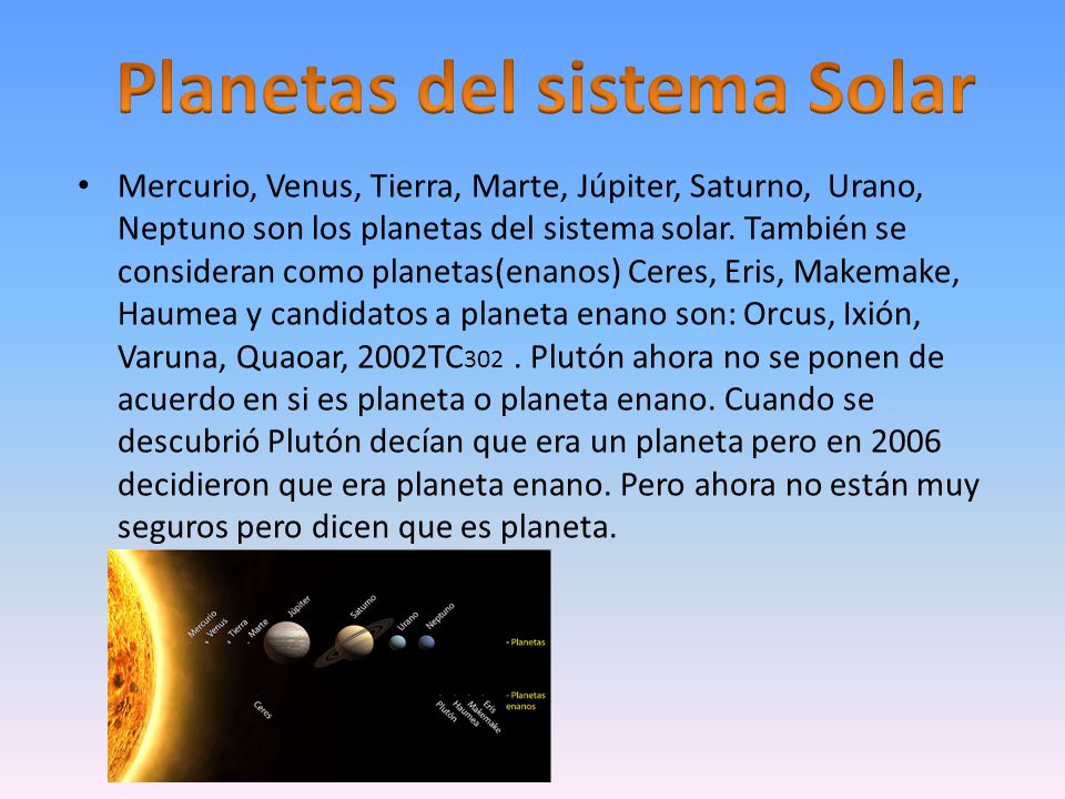Planetas del sistema Solar