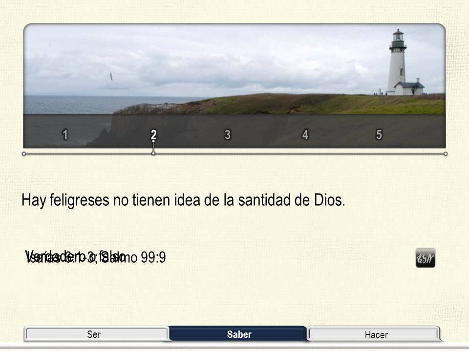 Hay feligreses no tienen idea de la santidad de Dios.