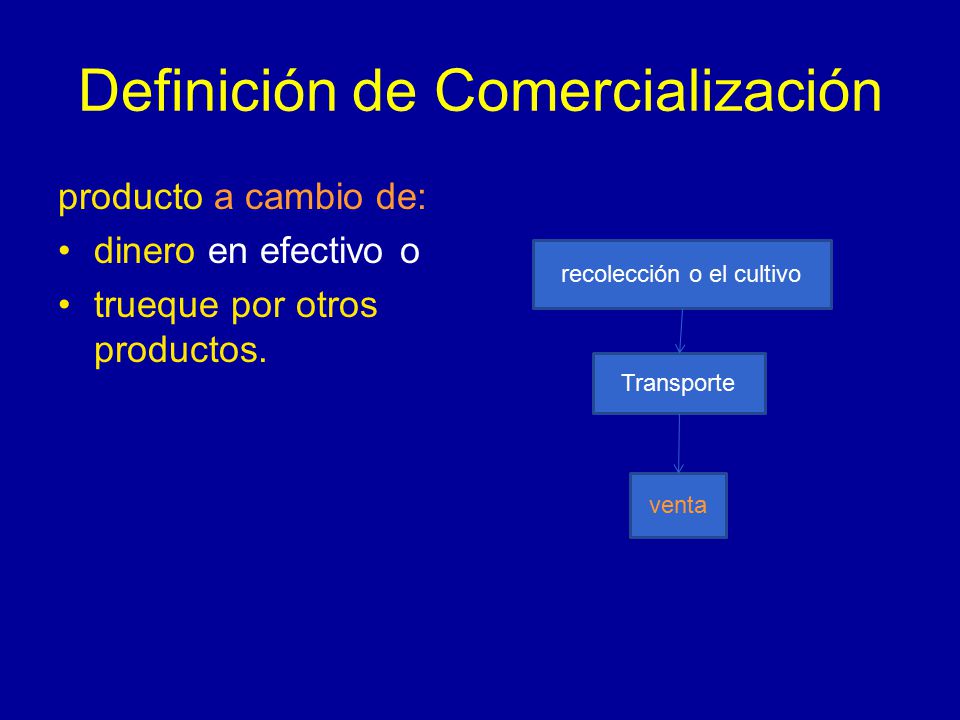 Definición de Comercialización