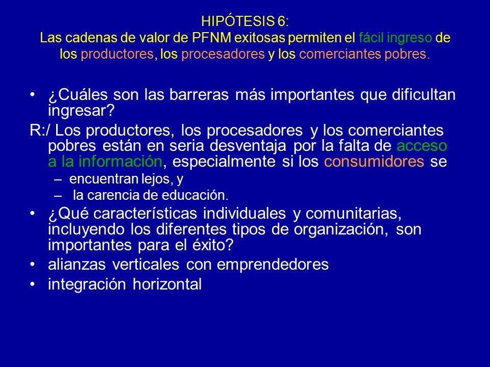 ¿Cuáles son las barreras más importantes que dificultan ingresar