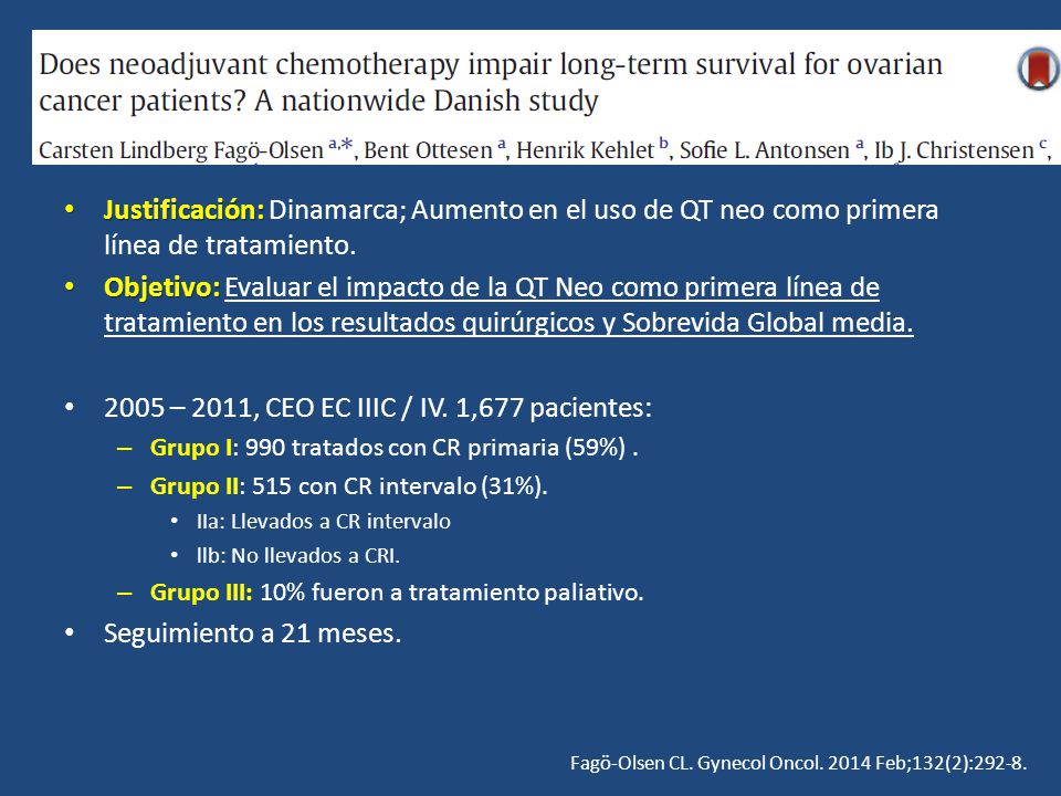 2005 – 2011, CEO EC IIIC / IV. 1,677 pacientes: