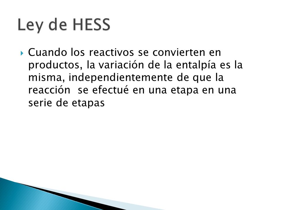 Ley de HESS