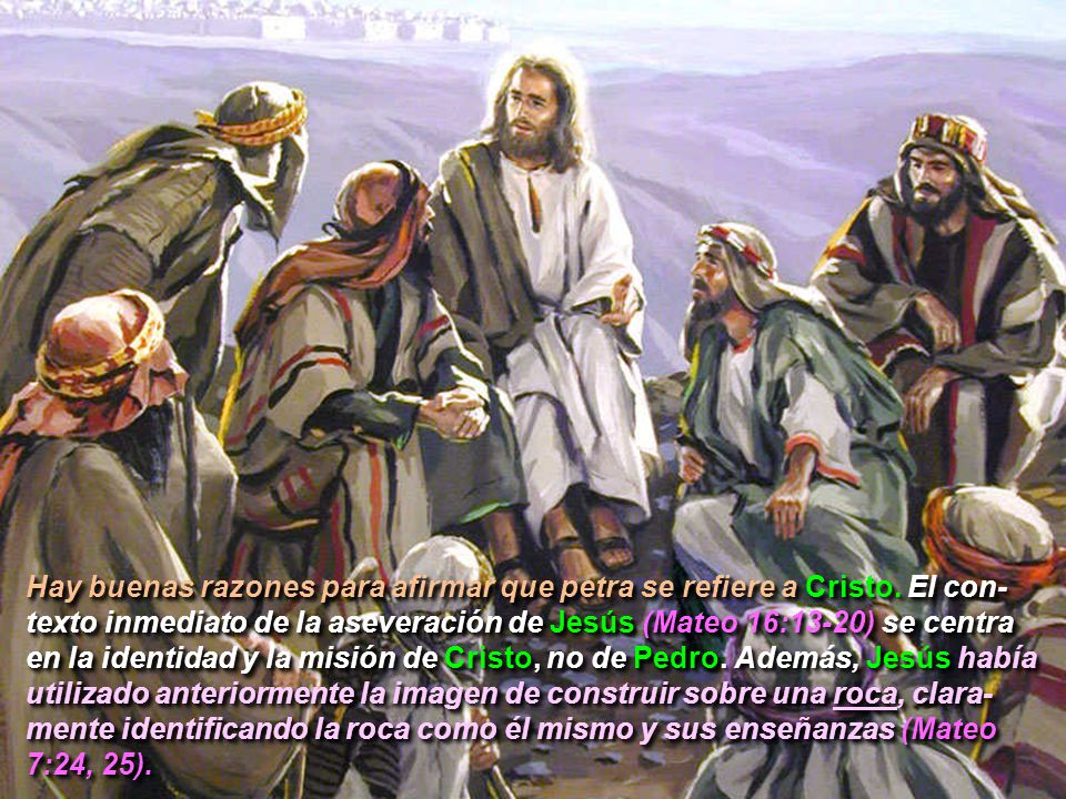 Hay buenas razones para afirmar que petra se refiere a Cristo