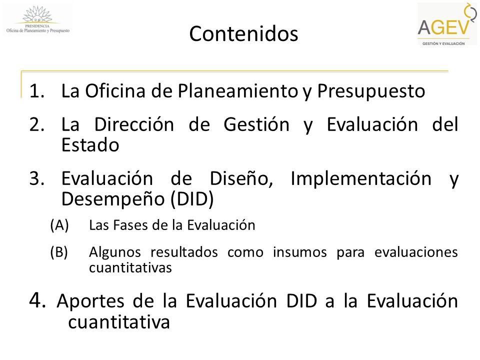 4. Aportes de la Evaluación DID a la Evaluación cuantitativa