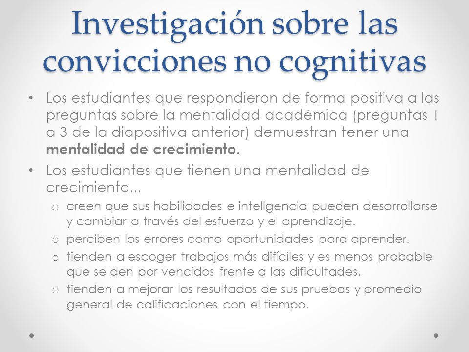 Investigación sobre las convicciones no cognitivas