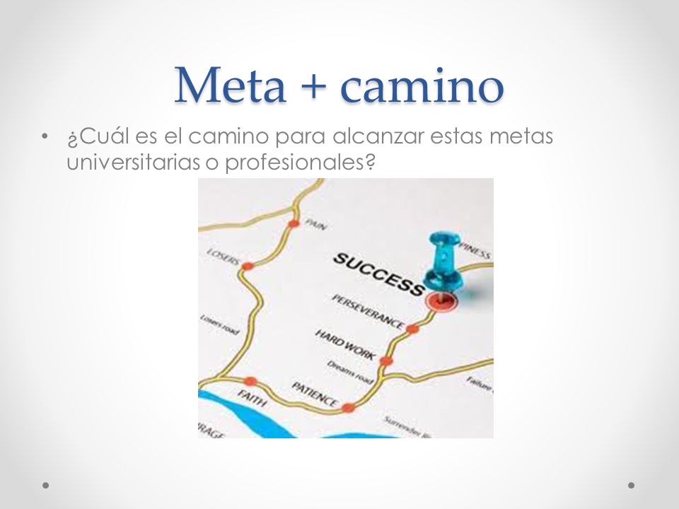Meta + camino ¿Cuál es el camino para alcanzar estas metas universitarias o profesionales