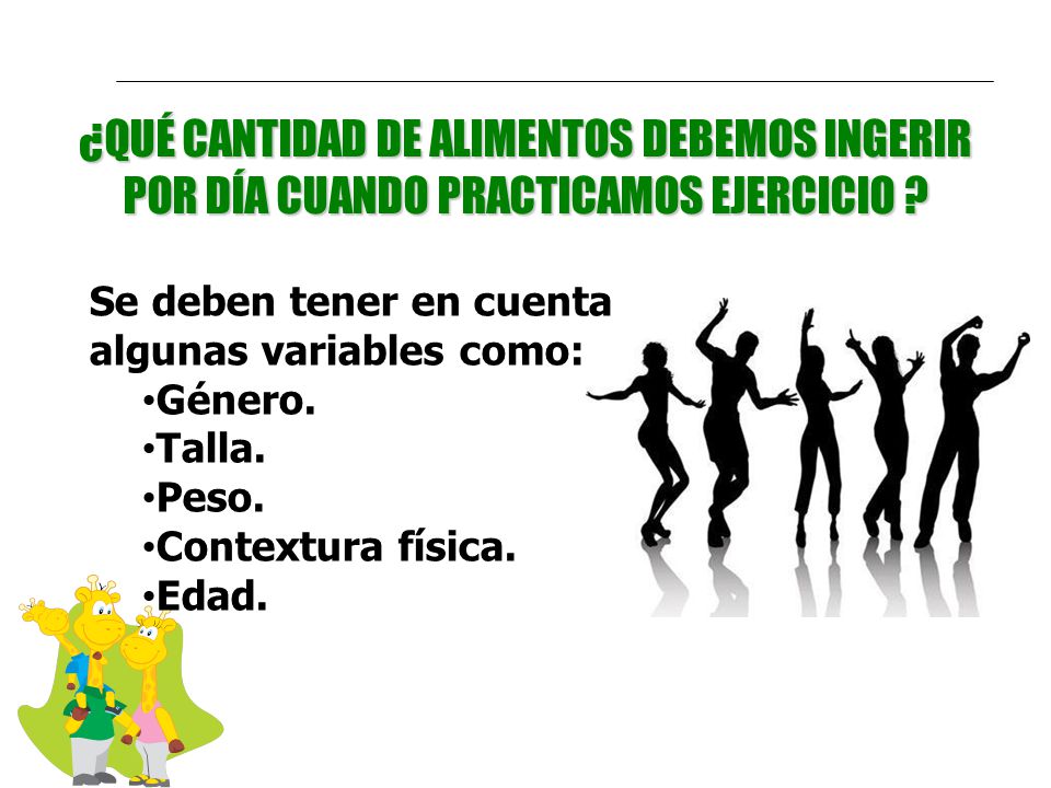 ¿QUÉ CANTIDAD DE ALIMENTOS DEBEMOS INGERIR POR DÍA CUANDO PRACTICAMOS EJERCICIO