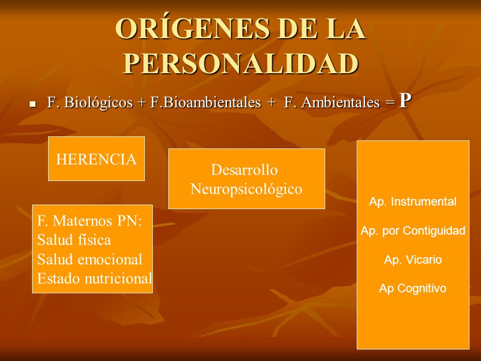ORÍGENES DE LA PERSONALIDAD