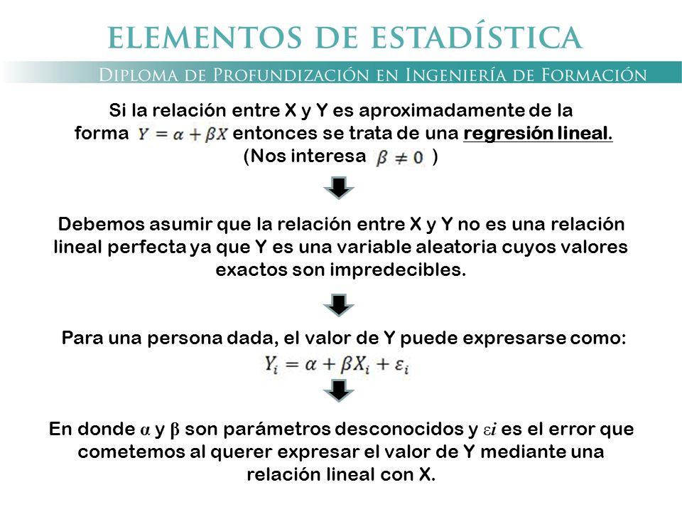 Si la relación entre X y Y es aproximadamente de la