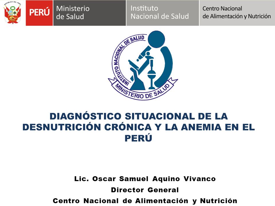DIAGNÓSTICO SITUACIONAL DE LA DESNUTRICIÓN CRÓNICA Y LA ANEMIA EN EL PERÚ