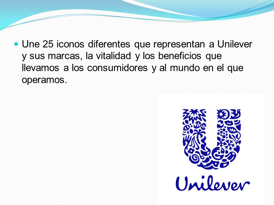 Une 25 iconos diferentes que representan a Unilever y sus marcas, la vitalidad y los beneficios que llevamos a los consumidores y al mundo en el que operamos.