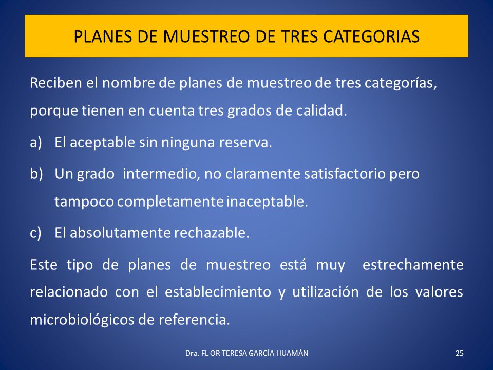 PLANES DE MUESTREO DE TRES CATEGORIAS