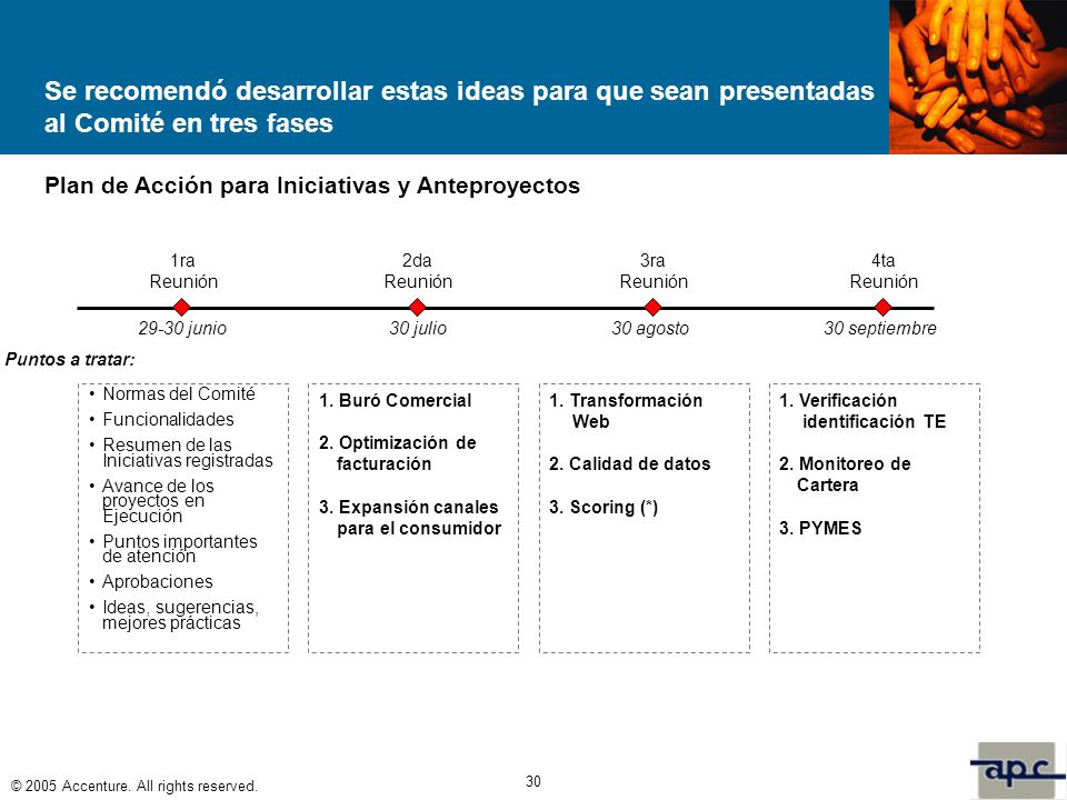Se recomendó desarrollar estas ideas para que sean presentadas al Comité en tres fases