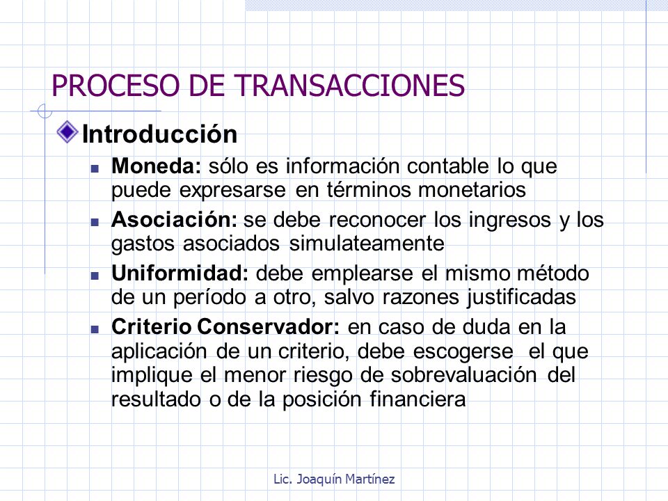 PROCESO DE TRANSACCIONES