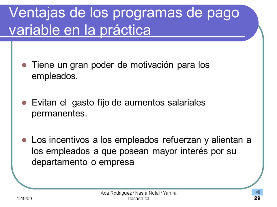 Ventajas de los programas de pago variable en la práctica