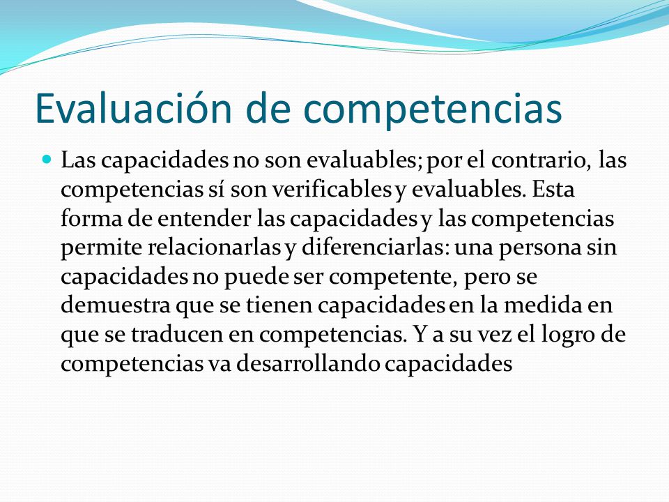 Evaluación de competencias