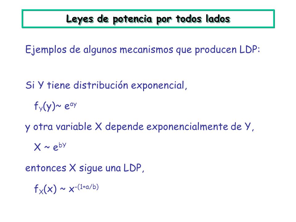 Leyes de potencia por todos lados