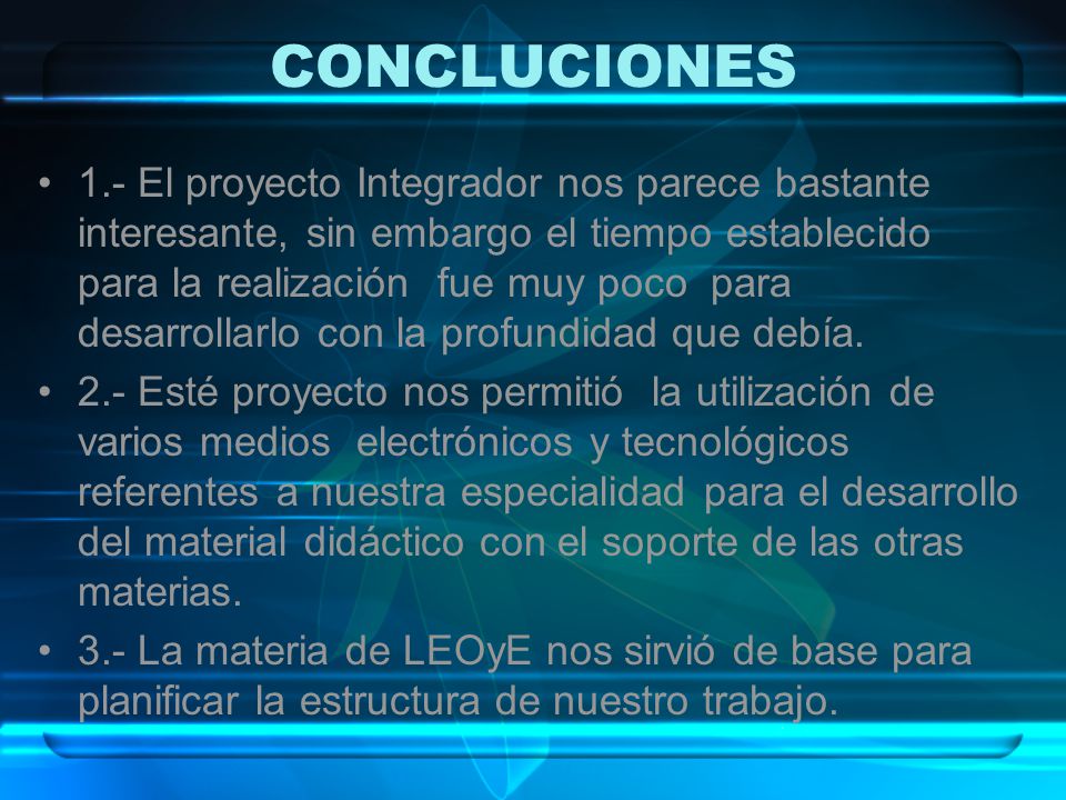 CONCLUCIONES