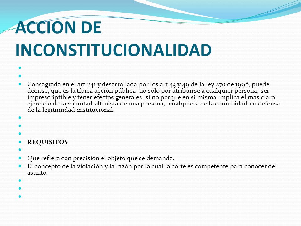 ACCION DE INCONSTITUCIONALIDAD