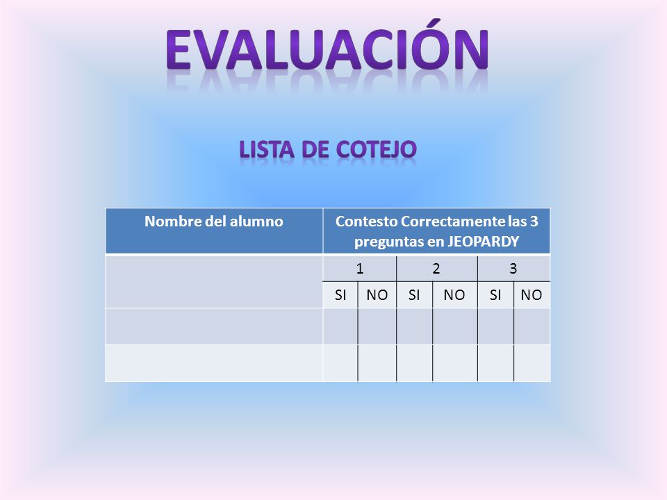 Contesto Correctamente las 3 preguntas en JEOPARDY
