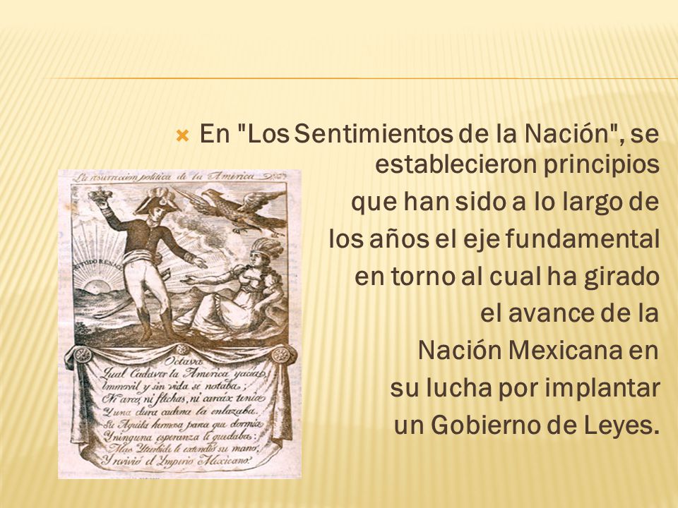 En Los Sentimientos de la Nación , se establecieron principios