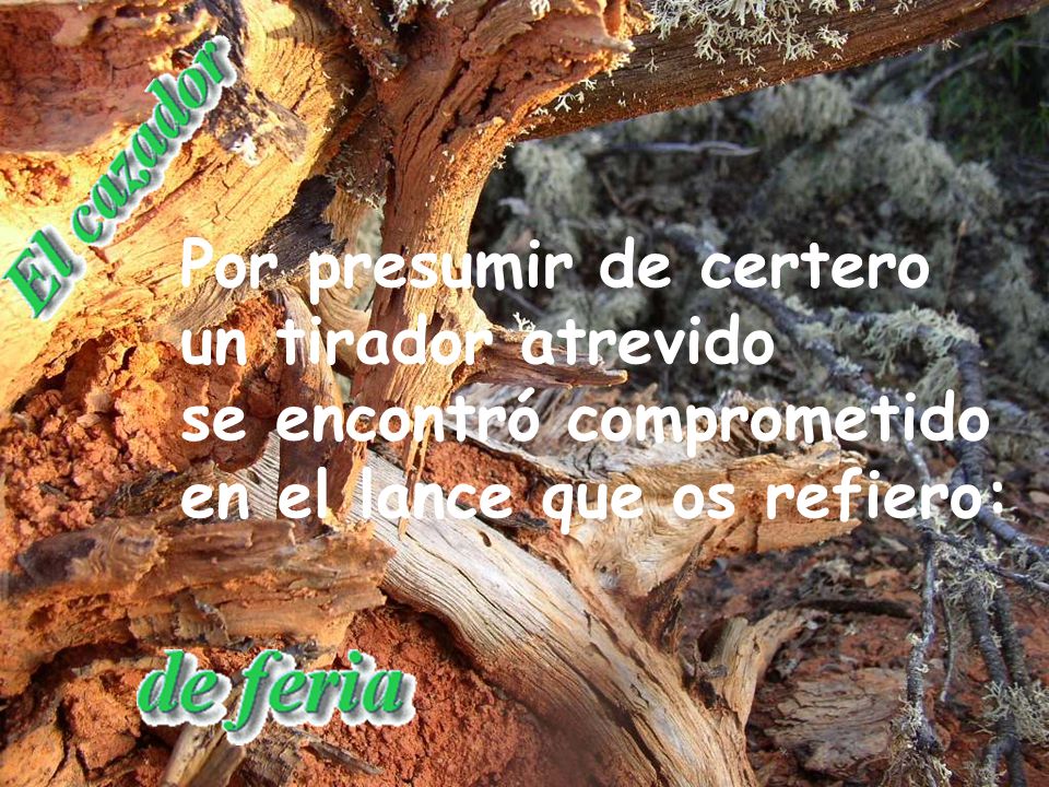Por presumir de certero un tirador atrevido se encontró comprometido en el lance que os refiero: