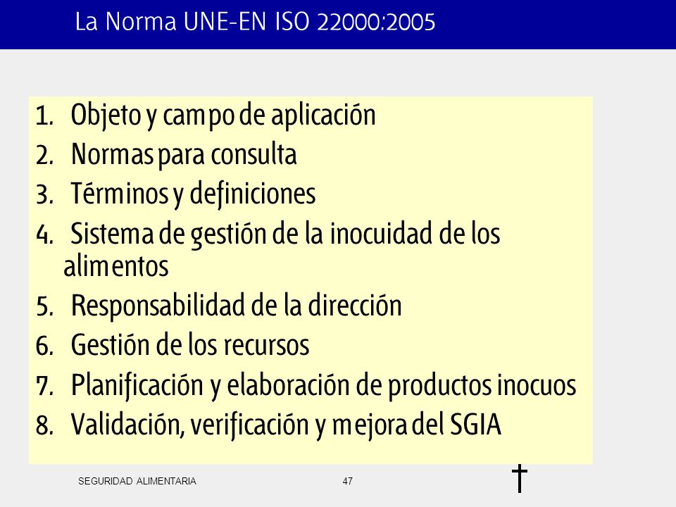 1. Objeto y campo de aplicación 2. Normas para consulta