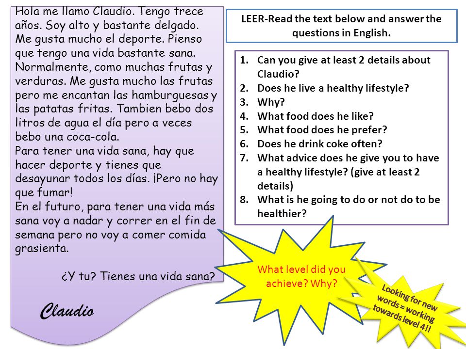 LEER-Read the text below and answer the questions in English.