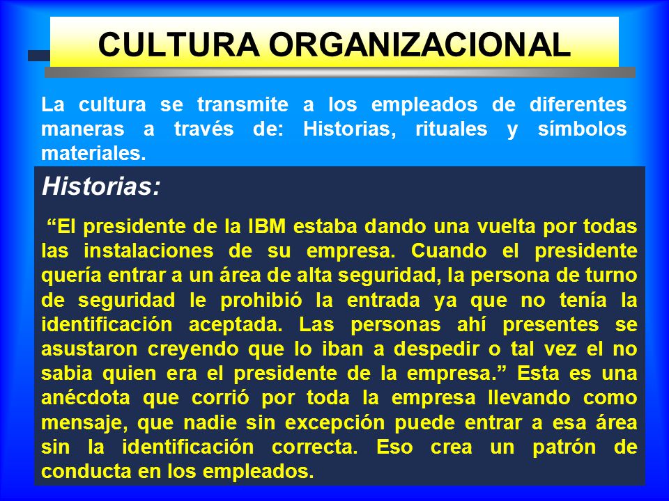 CULTURA ORGANIZACIONAL
