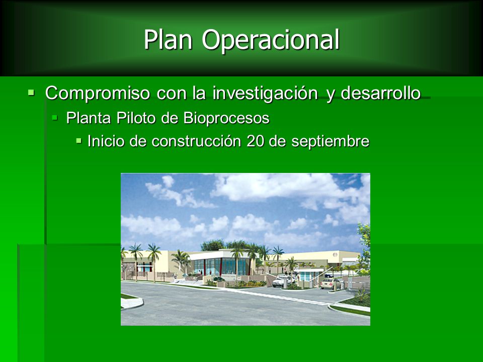 Plan Operacional Compromiso con la investigación y desarrollo