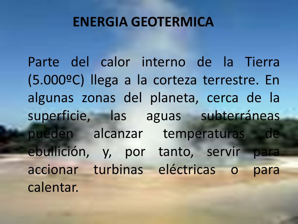ENERGIA GEOTERMICA