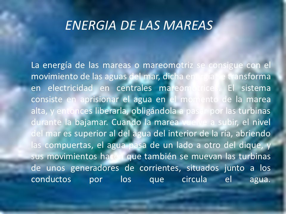 ENERGIA DE LAS MAREAS
