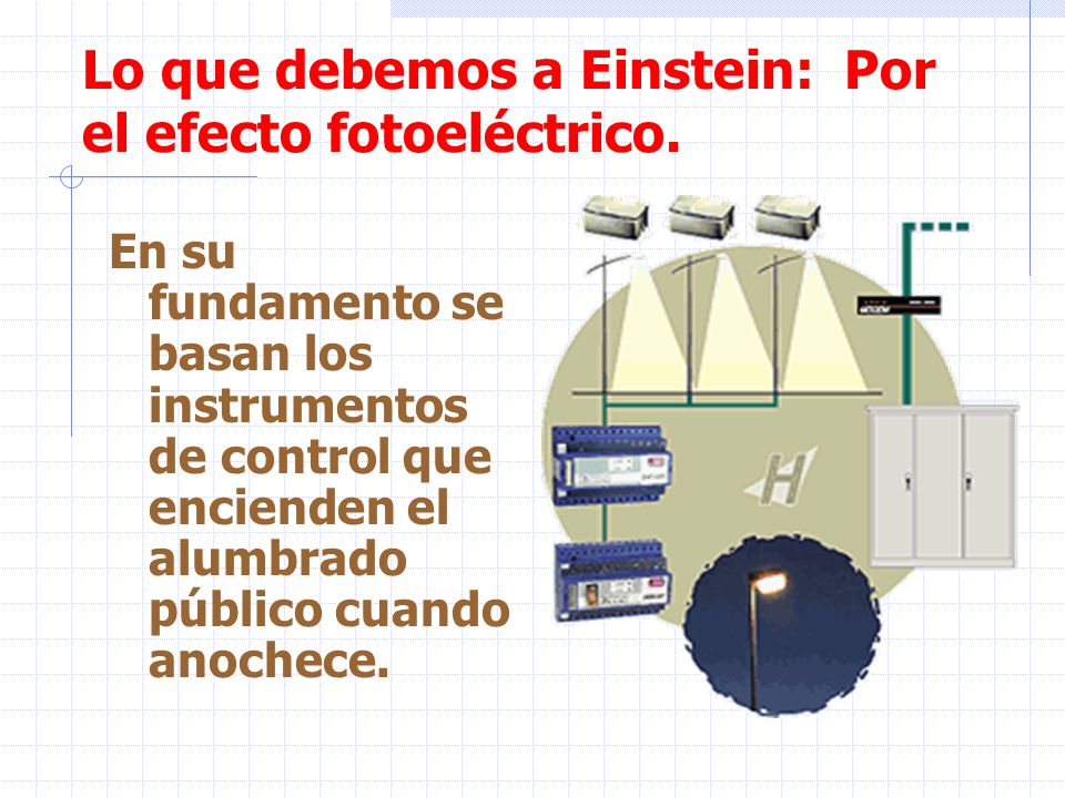 Lo que debemos a Einstein: Por el efecto fotoeléctrico.
