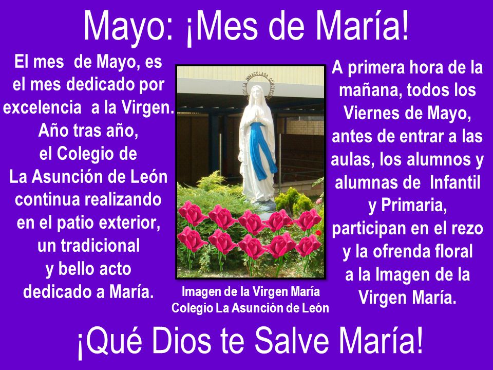 Imagen de la Virgen María Colegio La Asunción de León