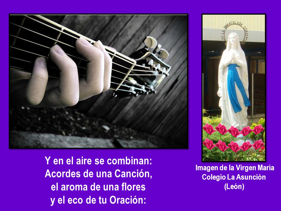 Y en el aire se combinan: Imagen de la Virgen María