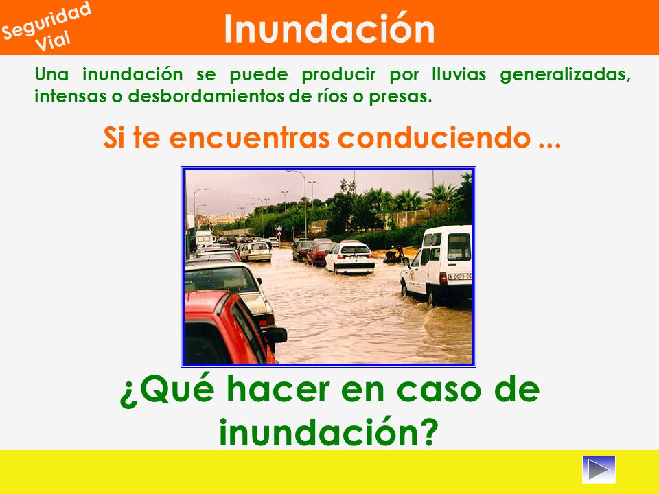 Si te encuentras conduciendo ... ¿Qué hacer en caso de inundación