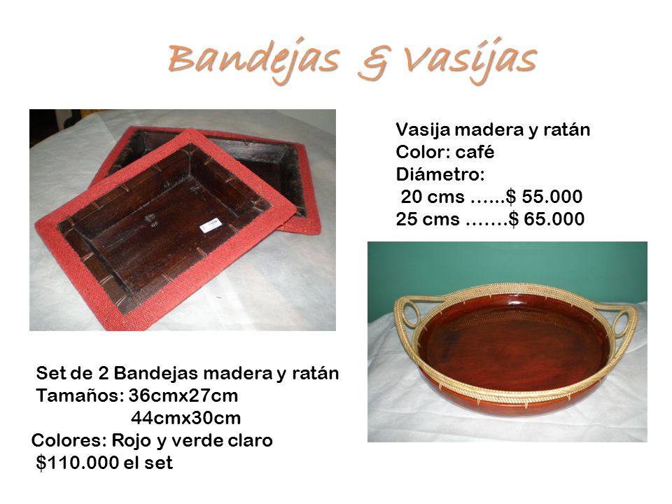 Bandejas & Vasijas Vasija madera y ratán Color: café Diámetro:
