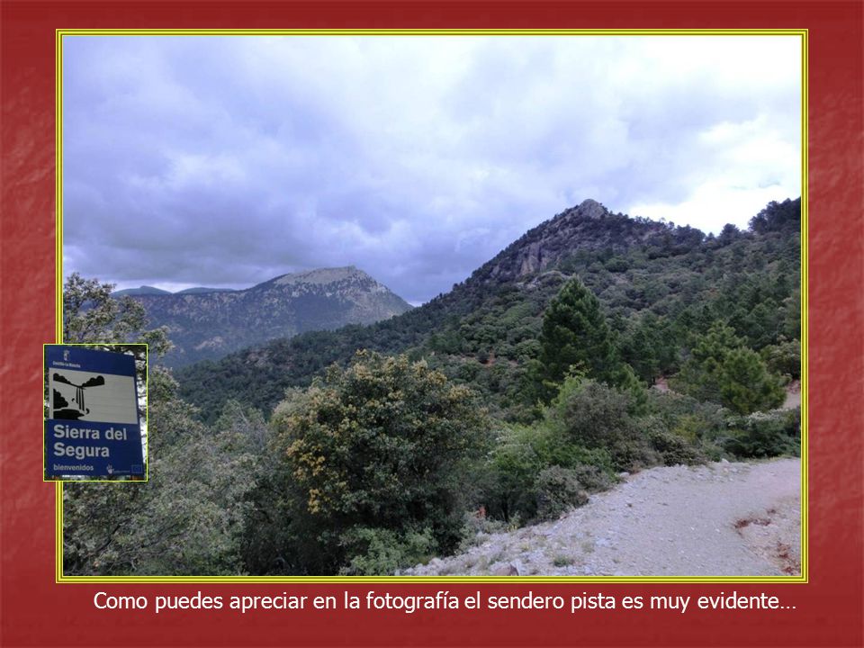 Como puedes apreciar en la fotografía el sendero pista es muy evidente…