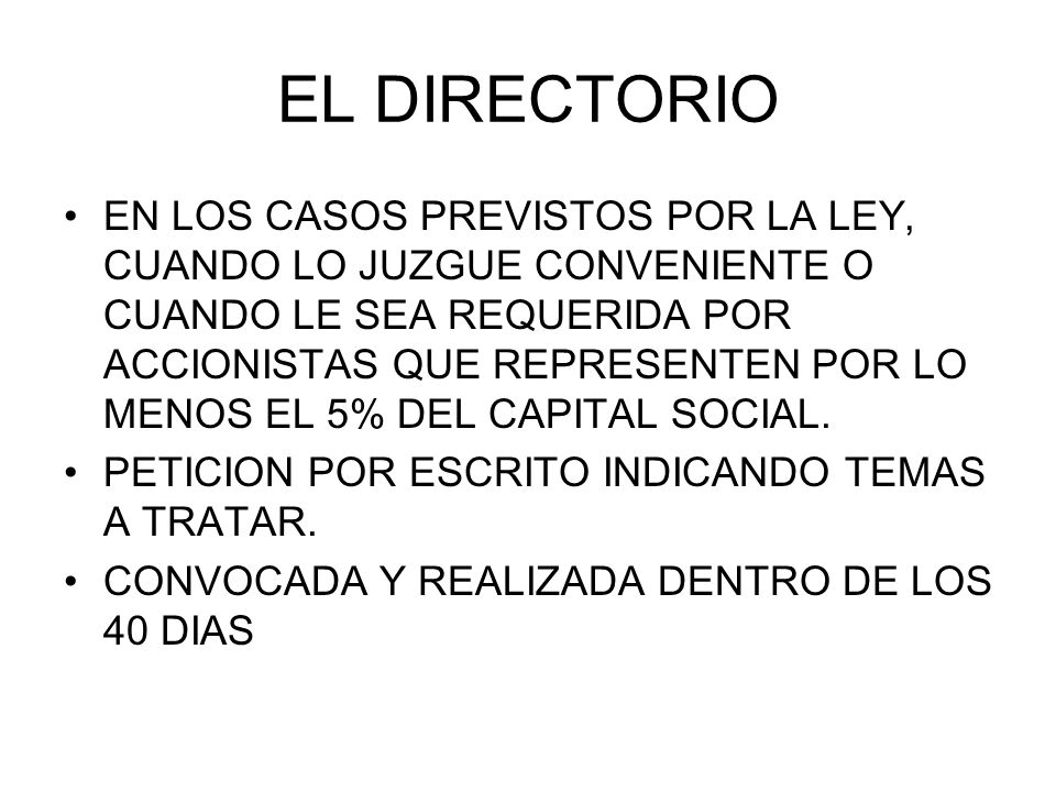 EL DIRECTORIO