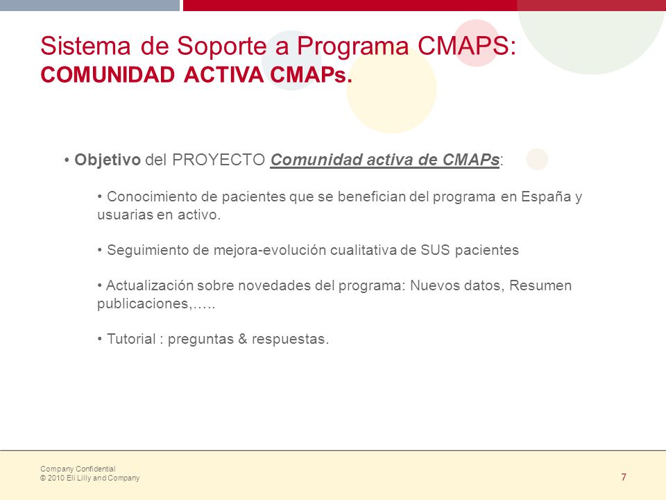 Sistema de Soporte a Programa CMAPS: COMUNIDAD ACTIVA CMAPs.