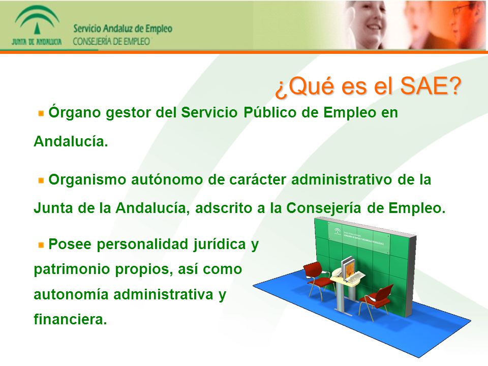 ¿Qué es el SAE Órgano gestor del Servicio Público de Empleo en Andalucía.