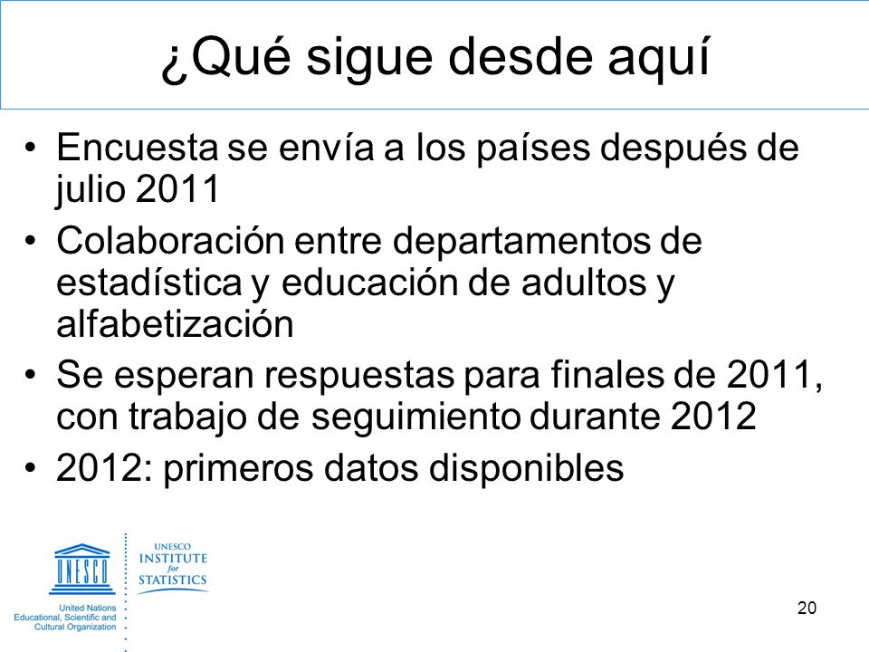 ¿Qué sigue desde aquí Encuesta se envía a los países después de julio