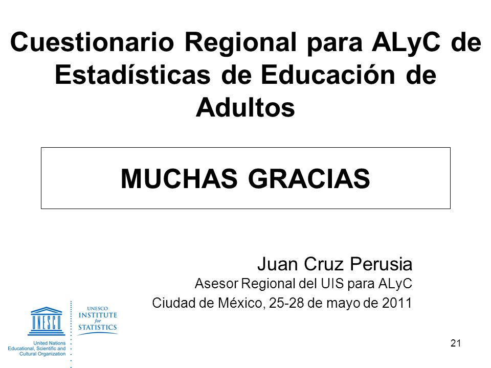 Cuestionario Regional para ALyC de Estadísticas de Educación de Adultos