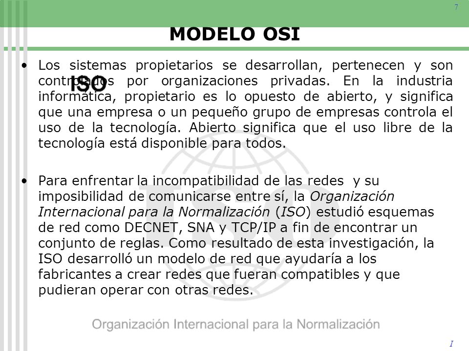 MODELO OSI DE LA ISO. - ppt descargar