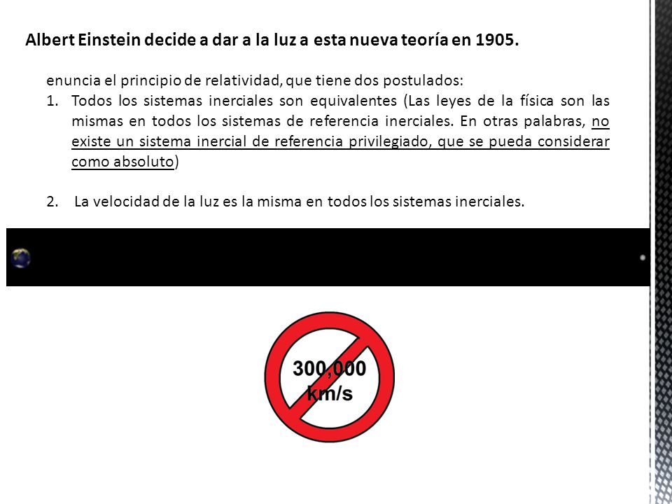 Albert Einstein decide a dar a la luz a esta nueva teoría en 1905.